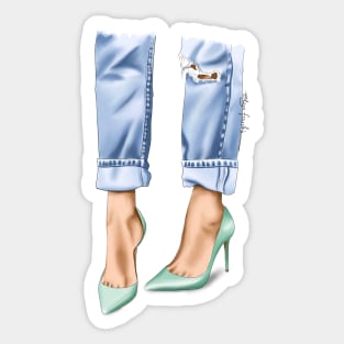 Mint Heels Sticker